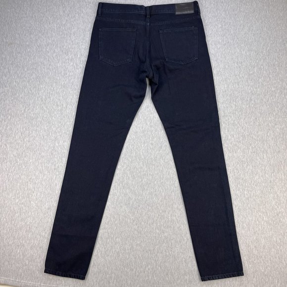 J. Lindeberg Jeans Mens 34x34 Damien Black Ink Mid-Rise Skinny Dark Wash Denim - Picture 2 of 15